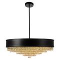 Cwi Lighting 10 Light Drum Shade Chandelier With Black Finish 5687P24-16-101